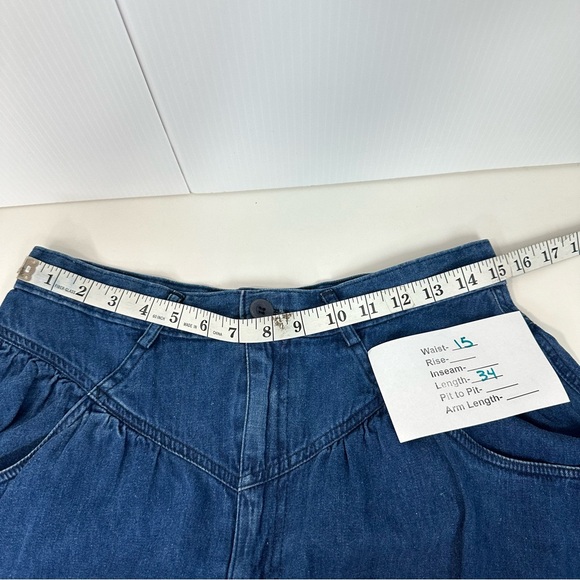 CALVIN KLEIN Vintage Sport Women's Size 14 Cotton Denim Jean Maxi Skirt … - Picture 9 of 10